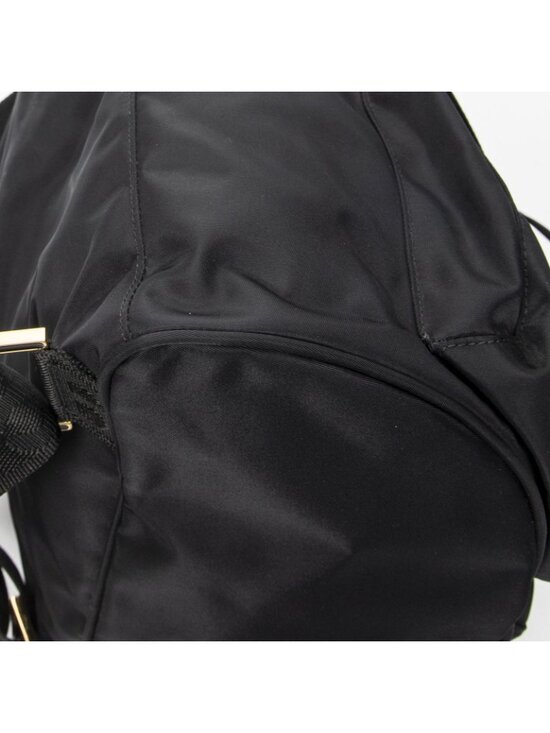 Fendi FF Logo Backpack Black Nylon Canvas